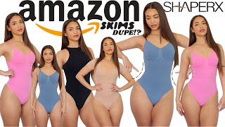 Best Amazon Bodysuit Try on Haul  From SHAPERX BEST AMAZON SKIMS DUPES [upl. by Yorker]