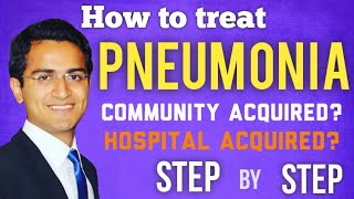 Pneumonia Community amp Hospital Acquired Treatment Guidelines Symptoms Medicine Lecture USMLE [upl. by Hnacogn7]