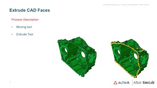 SimLab  Extrude CAD Faces [upl. by Lusty56]