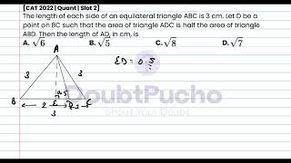 CAT 2024  CAT 2022 Quant Slot 2  Q21 Video Solution  doubtpucho [upl. by Lowndes]