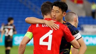 FULLTIME Wales 00 South Korea HeungMin Son 손흥민 With Spurs Team Mates Davies Johnson Rodon [upl. by Heman]