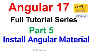 Angular 17 Tutorial 5  Install Angular Material  Angular 17 Tutorial For Beginners [upl. by Aiuqet]