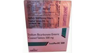 Soda Pro EC 500 Tablets Sodium Bicarbonate Enteric Coated Tablets 500 mg [upl. by Endo]