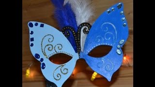 DECORER DES MASQUES 🎭 ☆ Tutoriel LOISIRS CREATIFS 🎭 ✂️ 👍©A63 [upl. by Enellij744]