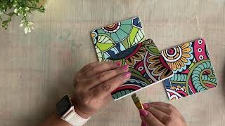 DIY decoupage coasters for beginners [upl. by Nylg]