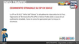 INFOTRAFFIC PAVIA  2327 SETTEMBRE [upl. by Ori642]