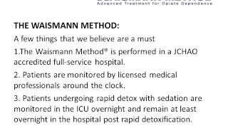 Rapid Detox Center California WAISMANN METHOD Opiate Addiction Treatment [upl. by Yleen760]