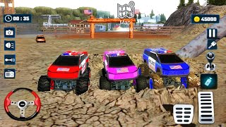 Juegos De Carros Transporting US Police Monster Trucks 86 Extreme Racing Car Android MudFHD [upl. by Ita]