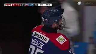 Hlinka Gretzky cup 2018 Slovakia  Switzerland 2nd goal Michal Mrazik [upl. by Elvyn976]