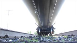 Under a Fast Moving Freight Train Camera POV [upl. by Zusman]