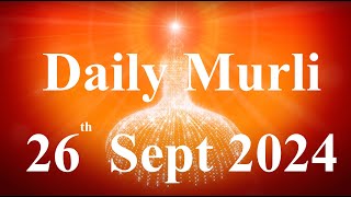 Daily Murli English 26 September 2024daily English murlimurli in EnglishEnglish murli todayMurli [upl. by Ziul]