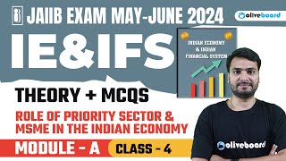 JAIIB EXAM May 2024  IEampIFS  Theory  Mcqs  Role of Priority Sector  Module  A  Class 4 [upl. by Vernita]