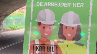 Trafiksikkerhedskampagne ved letbanebyggeriet [upl. by Sad629]