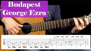 Budapest  George Ezra  Guitar Tabs  Lesson [upl. by Nedaj893]