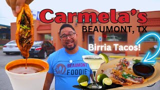 Carmelas  Beaumont TX  BIRRIA TACOS [upl. by Jennine952]