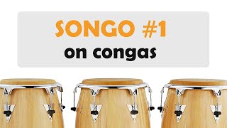 Songo 1 Rhythm Played on Congas Fast and Slow Tempo [upl. by Roxi]