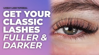 Classic Lash Tutorial  Lash Artist Tips amp Tricks for Darker Fuller Classic Sets [upl. by Yellat]