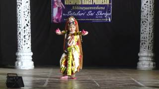 Bhama Kalapam Kuchipudi Rangapravesam Satuluri Sai Shriya [upl. by Ardnaeel]