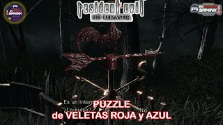 43 PUZZLE de VELETAS ROJA y AZUL 🎮 Resident Evil 1 HD Remaster [upl. by Jacynth]