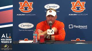 Hugh Freeze addresses the media following Auburns heartbreaking 2721 loss to No 21 Oklahoma [upl. by Whall]