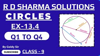 CIRCLES  Ex134  Q1 To Q4 R D Sharma Maths Solutions  Class 9 NCERTICSE [upl. by Gradeigh673]