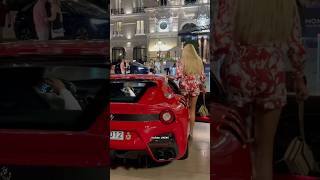 Ferrari F12 TDF at casino de Montecarlo monaco ferrari f12tdf supercars millionaire carslover [upl. by Ennaeilsel]