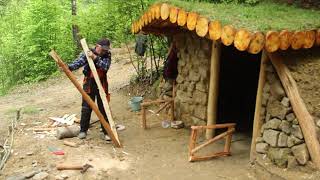 He builds Bushcraft Survival Dugout Shelter in Wildlife ASMR DIY Part 4 [upl. by Salesin]