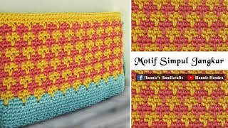 Crochet  Merajut Dompet Motif Simpul Jangkar  Larksfoot Stitch [upl. by Fabriane]