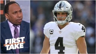 Stephen A fires back at Derek Carr ‘Max did not call him a quitter’  First Take [upl. by Mechelle403]