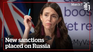 PM Jacinda Ardern beefs up Russia sanctions [upl. by Niwrehs719]