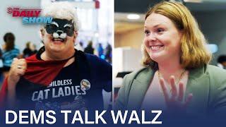 Dems React to Tim Walz’s Political Record Dad Energy amp Whiteness at Harris Rally  The Daily Show [upl. by Aremat]