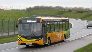 Buses amp Planes at East Midlands Airport February 2018 [upl. by Yenattirb]