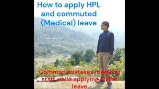 Tutorial on how to apply HPL and commuted leave AIIMS Bathinda [upl. by Raimund841]