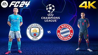 FC 24  Manchester City vs Bayern Munich Ft Haaland Harry Kane  UEFA Champions League  4K [upl. by Margalit]