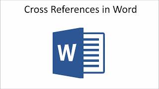 Automatic Cross References in Microsoft Word [upl. by Aklog]