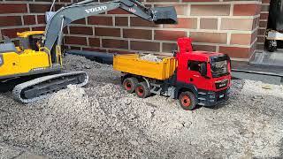 Volvo EC160E Hydraulik Bagger amp MAN Kipper Bruder Umbau [upl. by Elletnuahs]