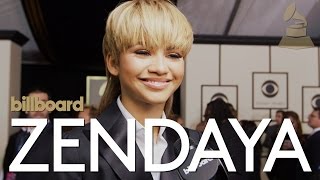 Zendaya GRAMMYs 2016 Red Carpet  Billboard [upl. by Ecydnarb]