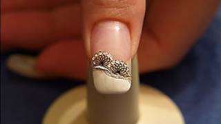 3D Sticker with strass stones Nail Art step by step guidance 164 from wwwschmucknaegelde [upl. by Davita]