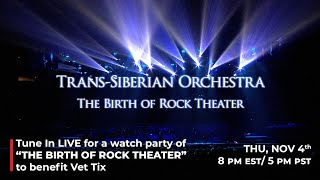 TSO amp VetTix Present The Birth of Rock Theater Watch Party [upl. by Philemol]