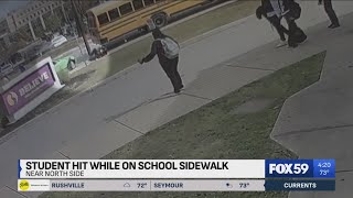 Student hit outside of near north side HS [upl. by Olrac152]