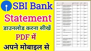 Sbi bank statement kaise nikale  Sbi bank statement download in pdf  sbi bank statement [upl. by Davy]