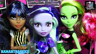 MONSTER HIGH COFFIN BEAN WAVE 2 ROBECCA STEAM TWYLA BOOGIE VENUS MCFLYTRAP REVIEW VIDEO [upl. by Billy]