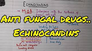 Echinocandins  Antifungal Agents  Pharmacology [upl. by Dillon]