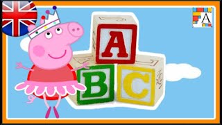 🐷ABECEDARIO en INGLÉS para niños LENTO  PEPPA PIG  CANCION DEL ALFABETO 10 MINUTOS🐷 [upl. by Kerk]