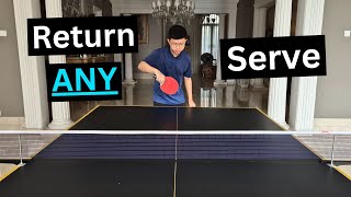 How to Return ANY Serve In Table Tennis — A COMPLETE GUIDE [upl. by Yerffoeg980]