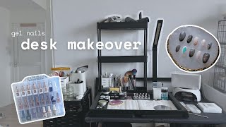 Gel Nails Desk Makeover 2023  minimalist aesthetic  complete tour [upl. by Jansen579]