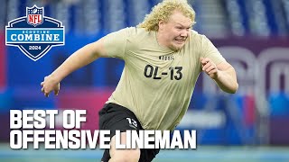 Best Workouts of Offensive Lineman  2024 NFL Scouting Combine [upl. by Rhianon]