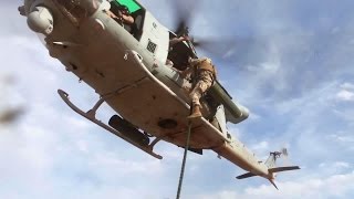 Marines Helicopter Fast Rope Training [upl. by Pelag53]