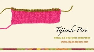 Curso básico de tejido en dos agujas tricot o palillos Parte 1  Tejiendo Perú [upl. by Yattirb]