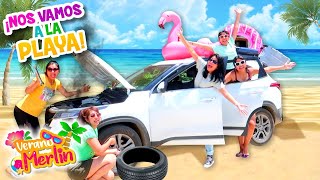 NOS VAMOS A LA PLAYA 🏝 ☀️ 8 HORAS EN CARRETERA ¡Nos Pasó de Todo😫🚙 VERANO MERLIN [upl. by Lamson]